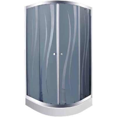 Душевой уголок Byon Runda 802 80x80 профиль Хром стекло тонированное