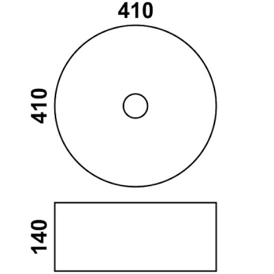Раковина Melana 41 MLN-J2056S Серебро
