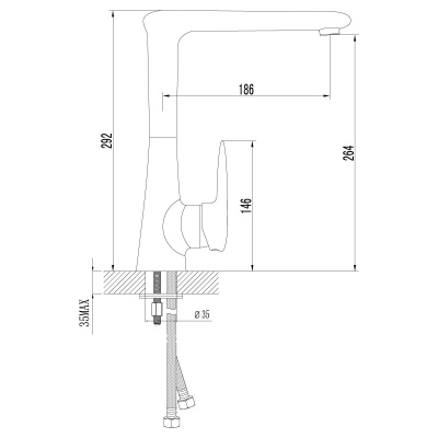Смеситель для кухни Lemark Status LM4405C Хром