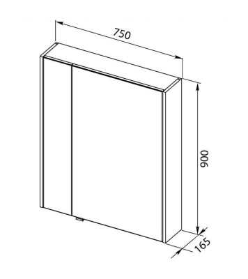 Зеркальный шкаф Aquanet Августа 75 210010 подвесной Белый