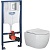 Унитаз Ceramica Nova Play CN3001 с инсталляцией Grohe Rapid SL 38772001 с сиденьем Микролифт с кнопкой Хром