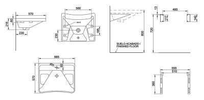 Раковина Nofer 67 13133 белая