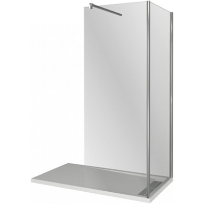 Душевая перегородка Good Door Walk In SP-130+SP+P-80-C-CH 130x80 профиль Хром стекло прозрачное