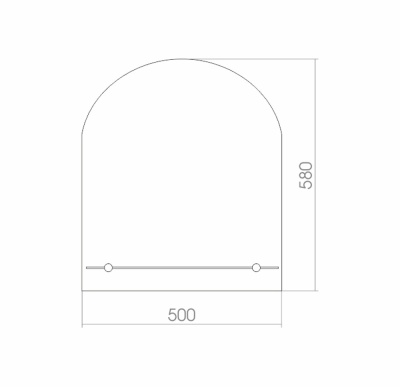 Зеркало Mixline Комфорт Арка 50 525475 с полкой