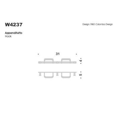 Вешалка для полотенец Colombo Design Time W4237.000 Хром