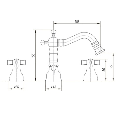 Смеситель для биде Migliore Princeton ML.PRN-825 Хром
