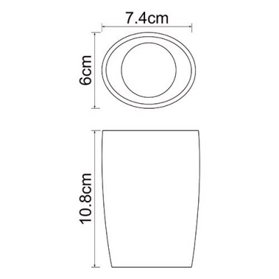 Стакан для зубных щеток WasserKRAFT Dinkel K-4628 Белый
