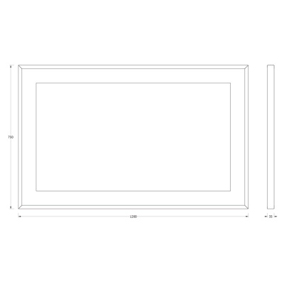 Зеркало Evoform Ledside 75х120 Сталь