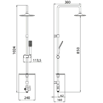 Душевая система Lemark LM8804C Хром