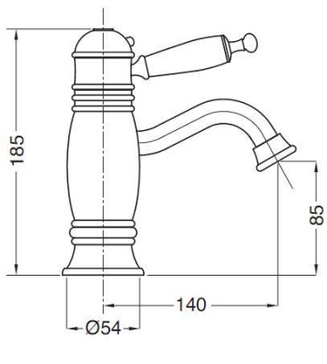 Смеситель для раковины Bugnatese Oxford 6362 CR (Хром)