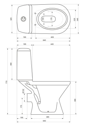 Унитаз-компакт Jika Era New 2453.2 с бачком без сиденья