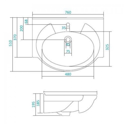 Тумба под раковину Style Line Олеандр 2 75 Люкс Белый глянец