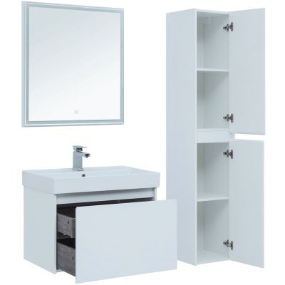 Комплект мебели для ванной Aquanet Nova Lite 75 242296 подвесной Белый