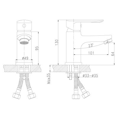 Смеситель Rossinka RS32 RS32-11 для раковины