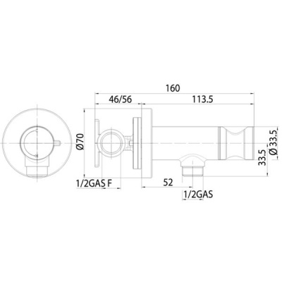 Гигиенический душ Bossini Paloma Flat E37011B.030 Хром