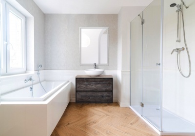 Комплект мебели для ванной BelBagno SET-KRAFT-700-PP-C-BB344-LOY со смесителем Pino Pasadena, столешница - Cemento (без нанесения узора)