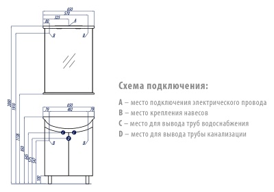 Тумба под раковину Акватон Минима Н 65 1A104201MN010 белая глянцевая