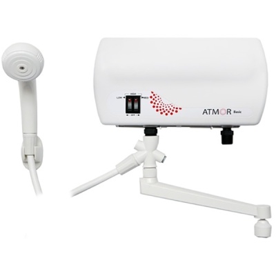 Водонагреватель проточный Atmor Basic 5 с душем и краном Белый Водонагреватель проточный Atmor Basic 5 с душем и краном Белый