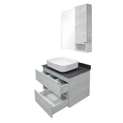 Зеркало со шкафом Comforty Прага 75 4144199 Дуб белый