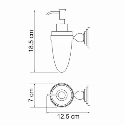 Дозатор жидкого мыла WasserKRAFT Ammer K-7099 Хром матовый