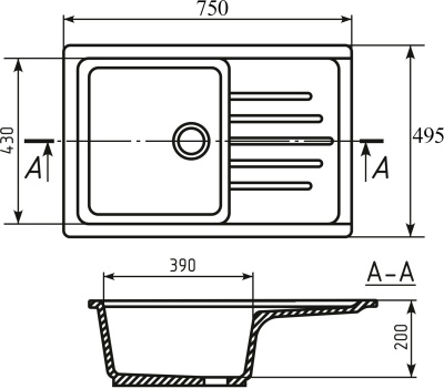 Кухонная мойка Mixline ML-GM19-328 525155 Бежевая
