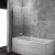 Шторка для ванны Kolpa San Terra TS 112 профиль хром, стекло прозрачное L