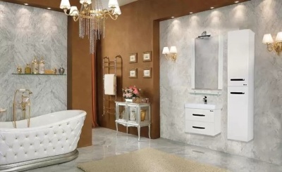 Тумба c раковиной Bellezza Рокко 50 подвесная Белая