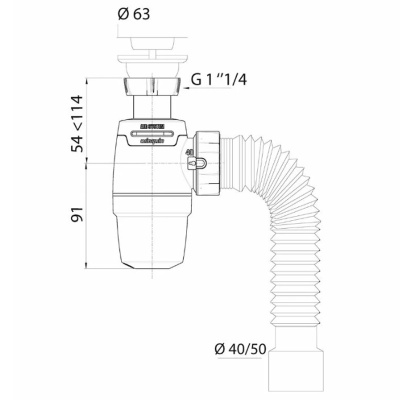 Сифон для раковины Wirquin Neo Air 30987093 Белый