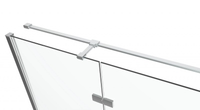 Душевой уголок Black&White Stellar Wind S701-900x900 радиальный профиль Серебристый хром стекло прозрачное