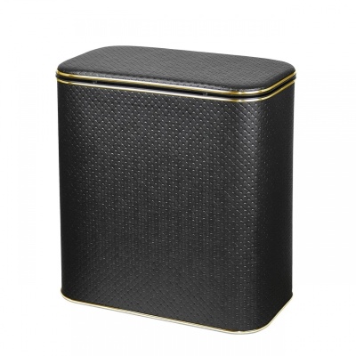 Корзина для белья Cameya Punto PBLG-BG - 9 с микролифтом глубокая Черная, кант золото