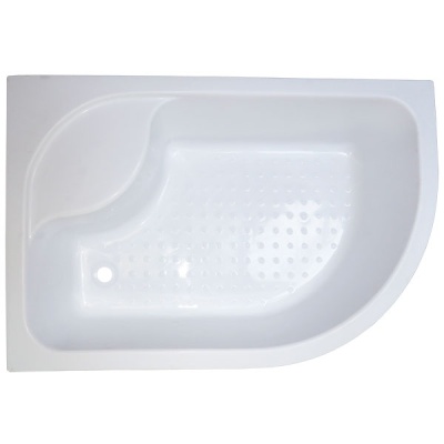 Душевой уголок Royal Bath BK 120х80 RB8120BK-C-L с поддоном профиль Белый стекло матовое