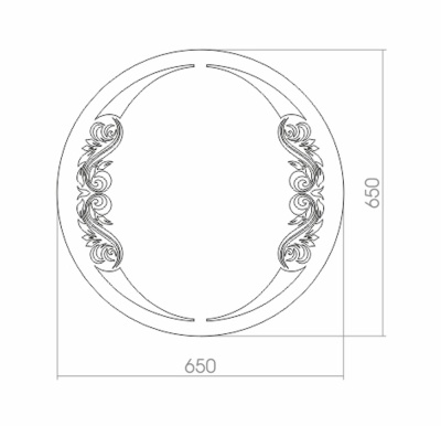 Зеркало Mixline Шарм Санторини 65 537442 с пескоструйным рисунком