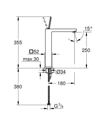 Смеситель для раковины Grohe Eurocube Joy 23661000 Хром