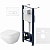 Комплект унитаза с инсталляцией AM.PM Inspire V2.0 FlashClean IS47001.50A1700 с сиденьем Микролифт и клавишей смыва Белый