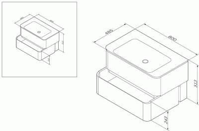 Тумба под раковину AM.PM Sensation 80 M30FHX0802FG подвесная Серый шелк