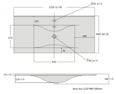 Тумба с раковиной SanVit Сольвейг 120 ksolv120 в цвете Ral Красный глянец