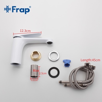 Смеситель для раковины Frap F1045 Белый Хром