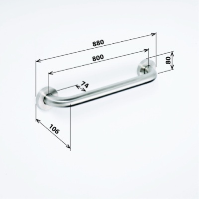 Поручень для ванны Bemeta Help 301100802 Нержавеющая сталь