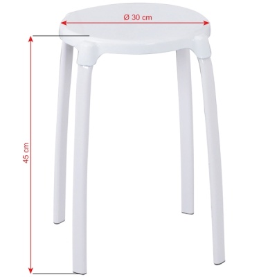 Табурет в ванную Ridder Assistent Promo Белый