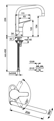 Смеситель для кухни Vidima Form BA070AA Хром