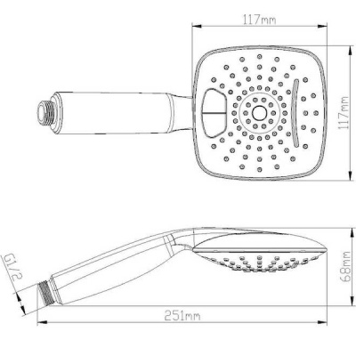 Ручной душ D&K DC1101501 Хром