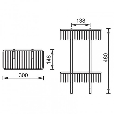 Полка корзина Aquanet 8148 Хром