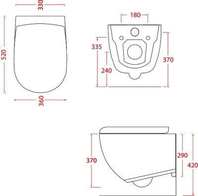 Унитаз Artceram File 2.0 FLV001 03 00 подвесной Черный