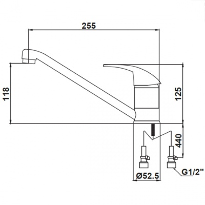 Смеситель для кухни Kaiser Magistro 14233-20 Серый металлик