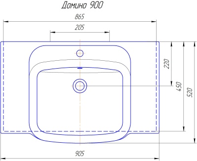 Тумба с раковиной SanVit Комфорт 90 kkomf090 с фактурой под дерево Акация светлая