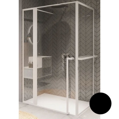 Душевой уголок Riho Lucid GD203 120х100 GD212B100 профиль Черный стекло прозрачное