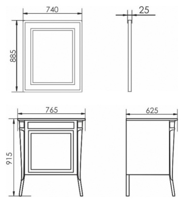 Тумба Атолл Валенсия 75 New ivory(серебро) Ivory(серебро)