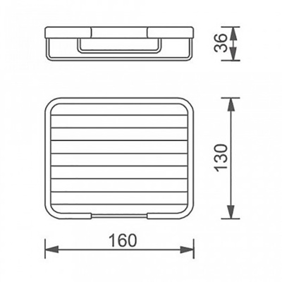 Полка Aquanet 8012 Хром