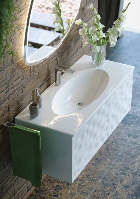 Тумба под раковину Aqwella Clarberg Dune 100 DUN0110 подвесная Белая