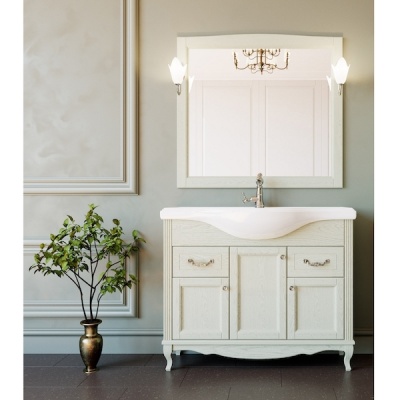 Комплект мебели для ванной ValenHouse Эллина 105 EK105_СХ Слоновая кость ручки Хром